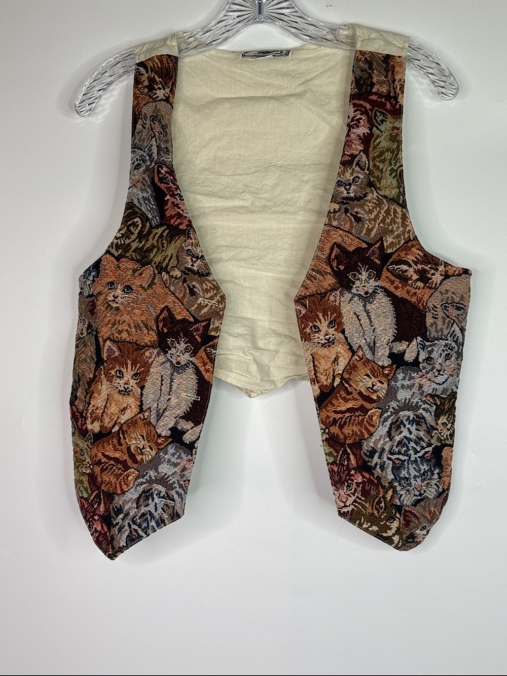 Vintage Imaginations Classic Collection Cat Vest Size M/L